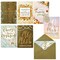 36 Pack Engagement and Wedding Greeting Cards for Couples with Envelopes, Congratulations Bride and Groom, 6 Rustic Designs (5x7 In)